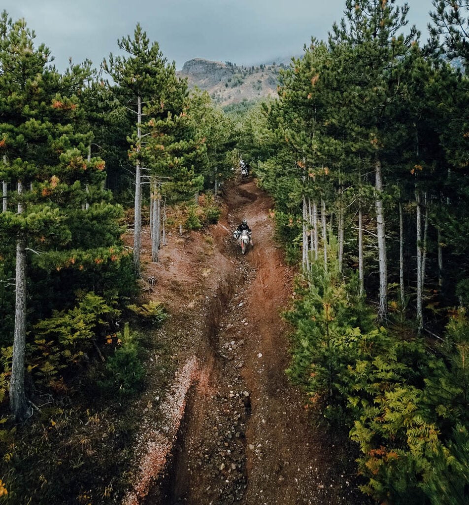 Adventure motorcycle route through Montenegro and Albania