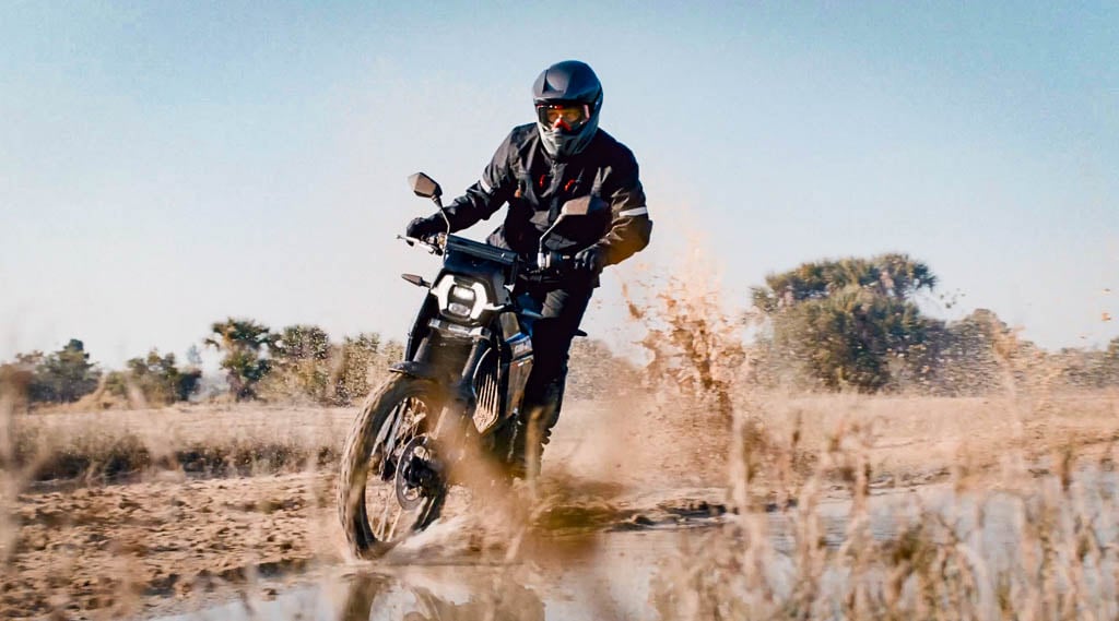 Can-am electric dual sport motorcycle