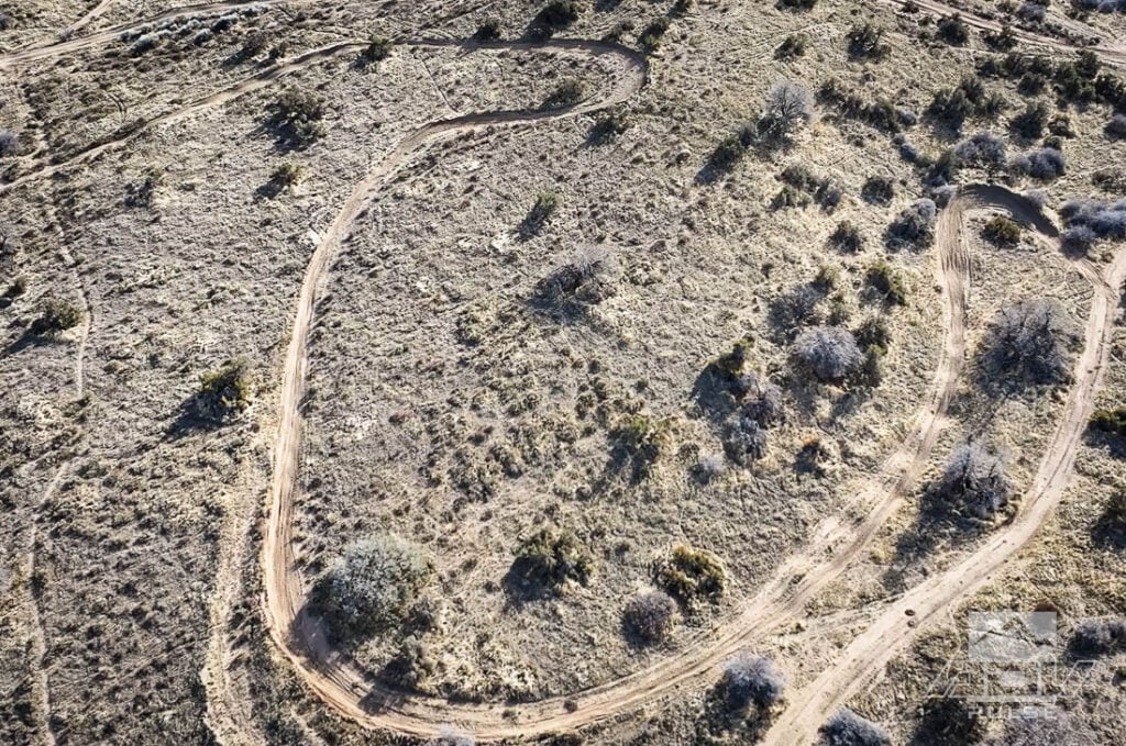 Hidden motocross track in the desert