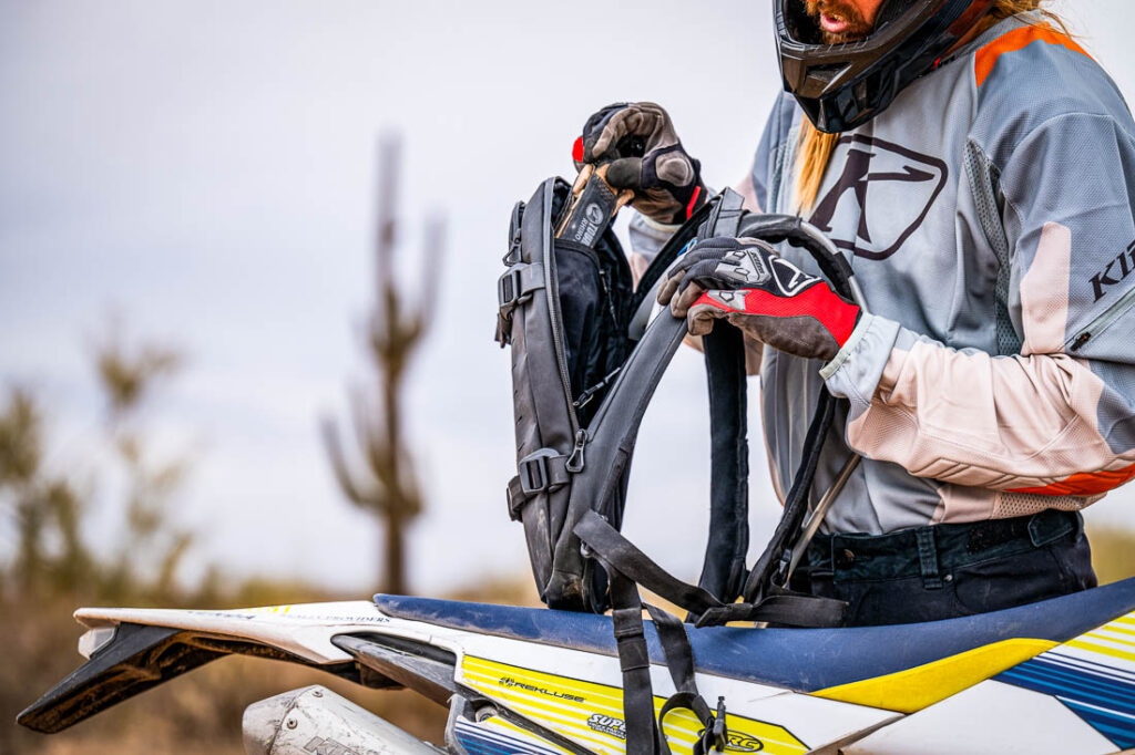 Klim adventure motorcycle hydration arsenal backpacks