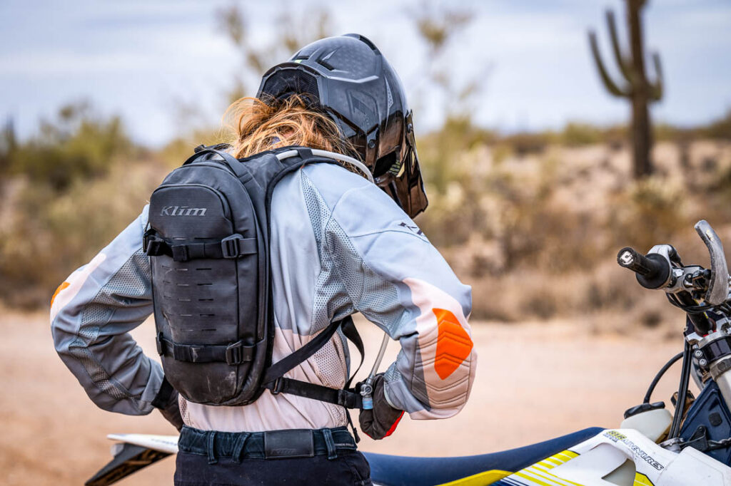 Klim adventure motorcycle hydration arsenal backpacks