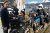 Ewan and Charley Spotted Filming Long Way Up on Electric Harleys