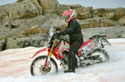 Riding motorcycle across antarctica