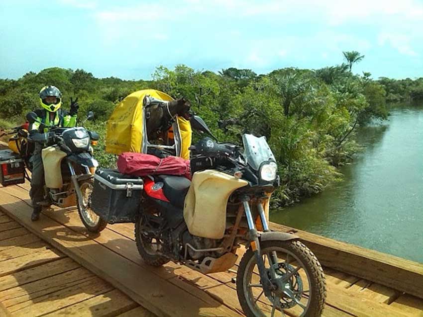 Motorcycle journey with pets