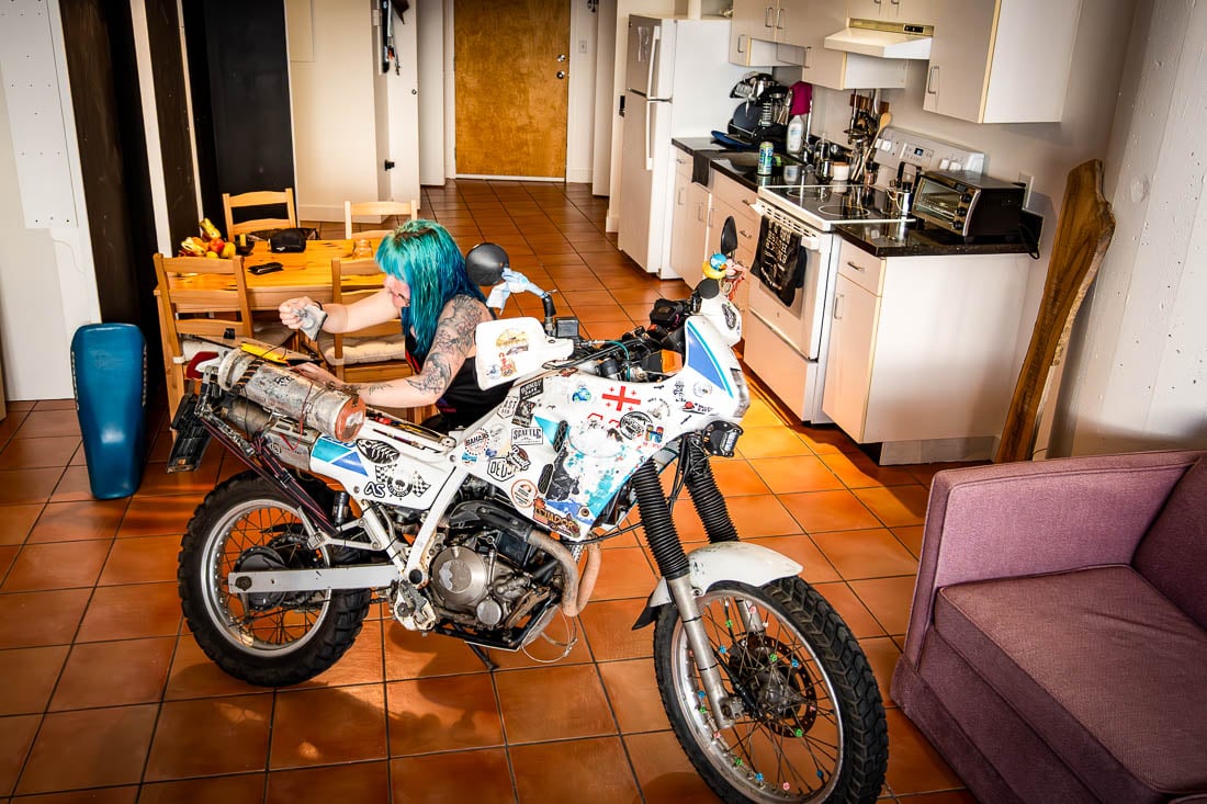 living with motorcycles in the house