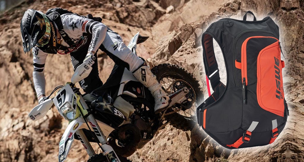 USWE RAW motorcycle hydration action pack