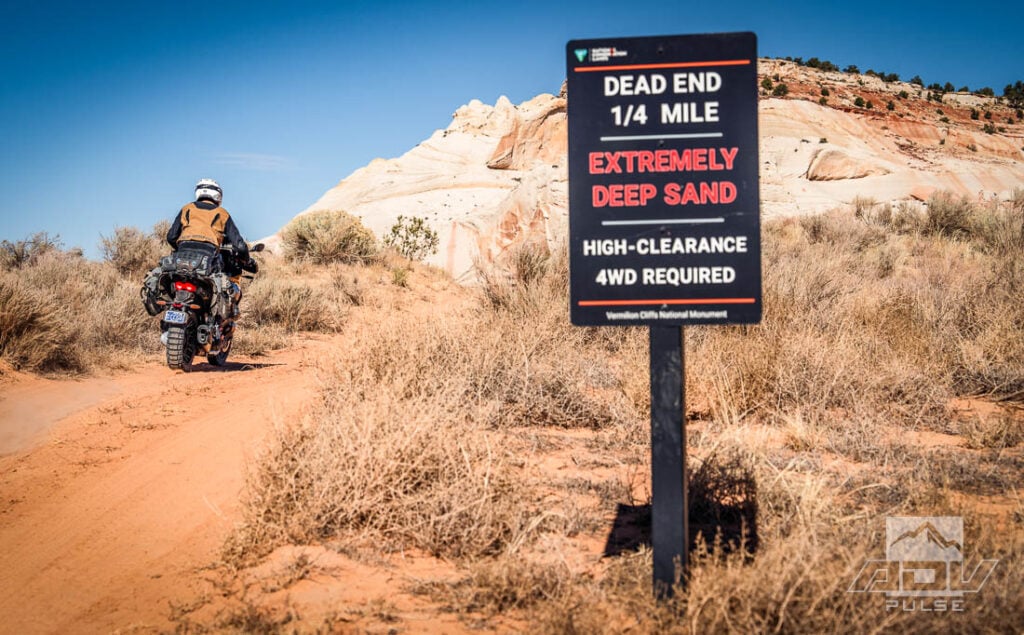 Deep sand at White Pocket in the Vermilion Cliffs