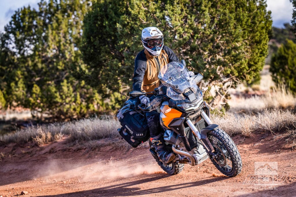 Exploring the Vermilion Cliffs on Adventure Motorcycles.